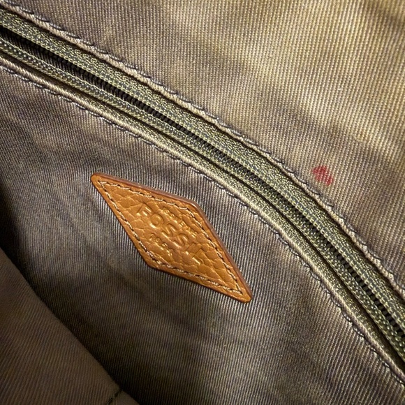 Fossil Brown Leather Crossbody Bag - Picture 9 of 10